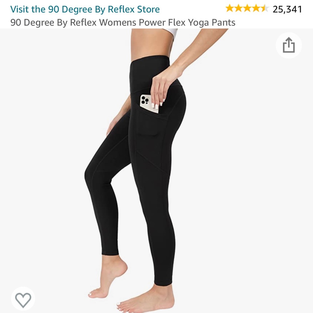 90 Degree by Reflex | Power Flex high-waisted yoga pants , size M